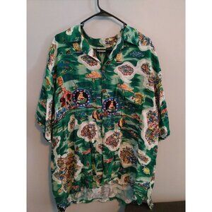 Men's Vintage Go Barefoot Hawaiian Shirt. Grandpacore XL